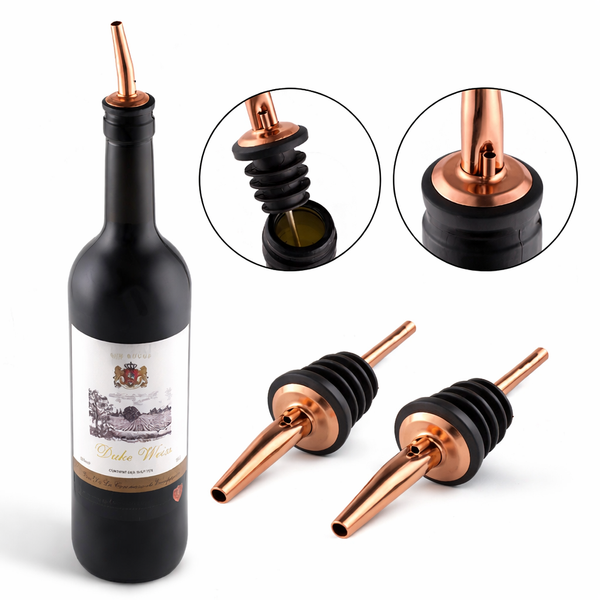 Гейзер пробка-носик дозатор Bar House pourer металевий Мідний BH-pourer-Cop-1pc фото