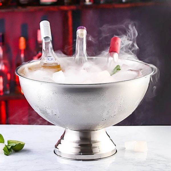Чаша для пунша и охлаждения напитков Bar House 15 л Серебристая | Ведро для шампанского, вина, пива и коктейля BH-Cup-Silv-15L фото