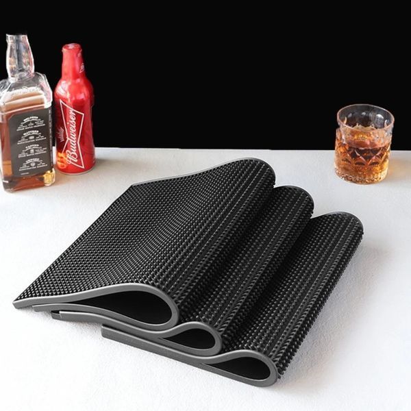 Барний килимок Premium Bar House гумовий Спіл-Стоп 45*30*1 см Чорний BH-bm-45*30-black фото