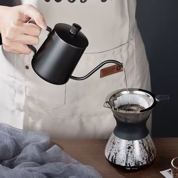 Чайник Premium для кофе с длинным носиком 600 мл Черный CoffeePot-600-Black фото